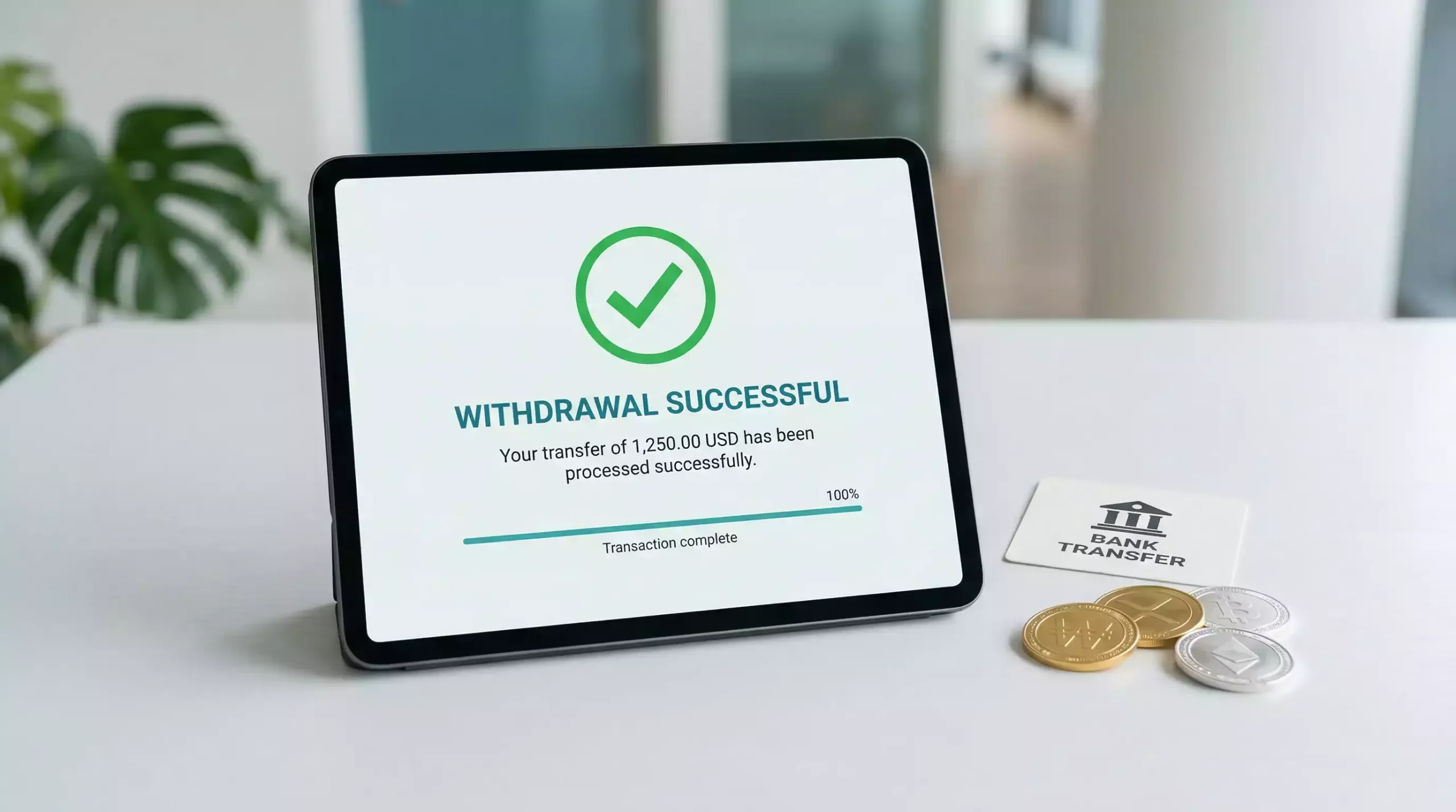 Sweeps Coins redemption process showing withdrawal options