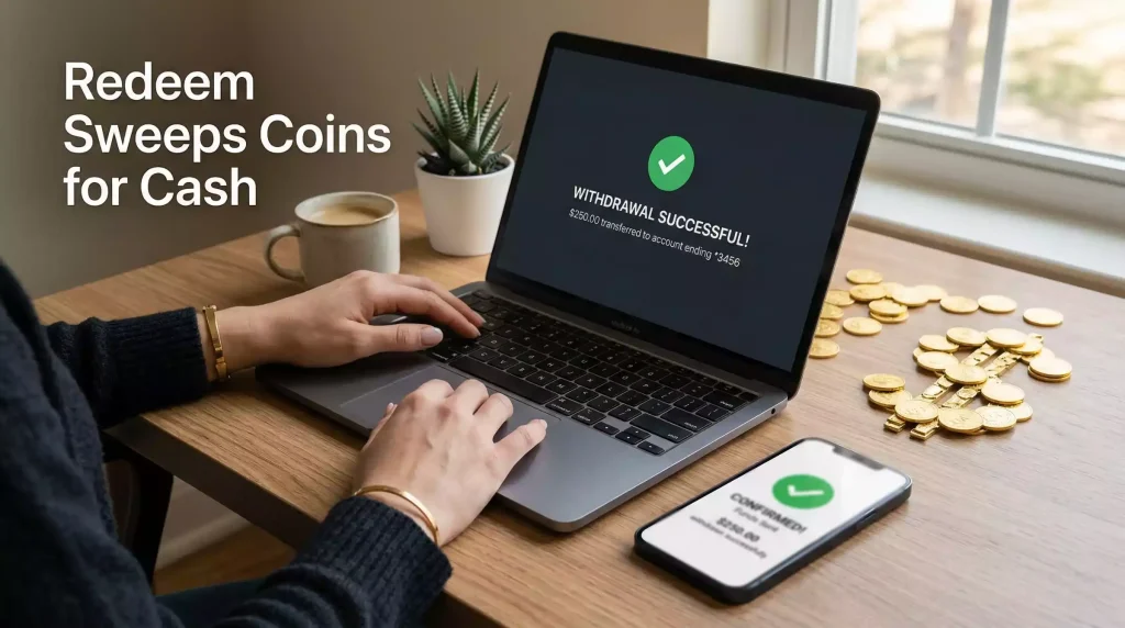 How to redeem Sweeps Coins for cash complete withdrawal guide